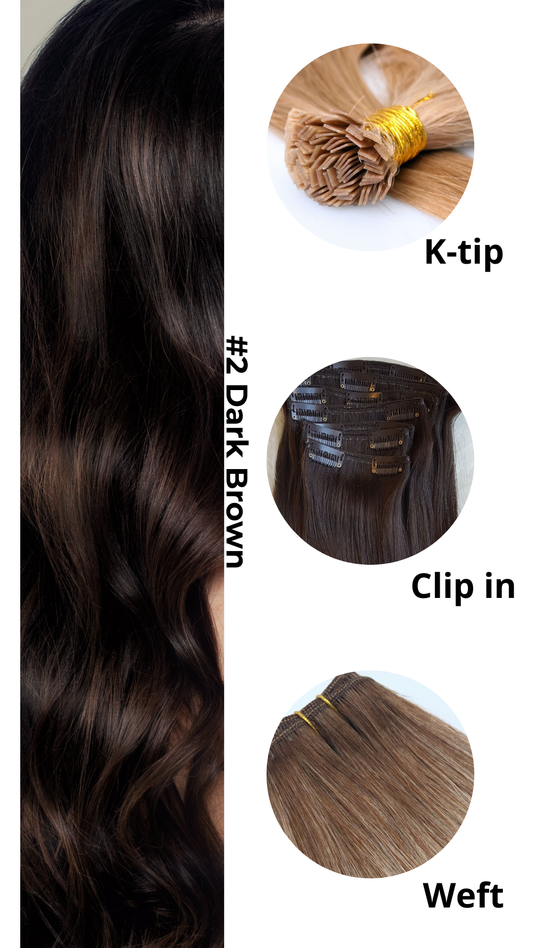 #2 DARK BROWN - Clip in