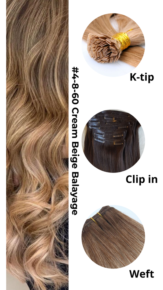 # 4/8/60 CREAM BEIGE BALAYAGE - Clip in