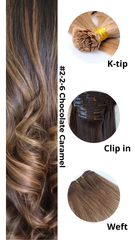 2/2/6 CHOCOLATE CARAMEL - Clip in